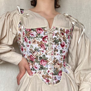 18th Century Stays Harmony Historical Fully-Boned Stays Reversible Corset Renaissance Elizabethan image 2