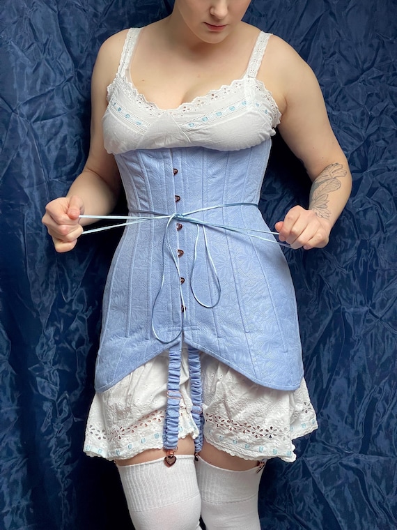 Edwardian Underbust Corset “Rose”: Custom 1910s S-bent Style Corset