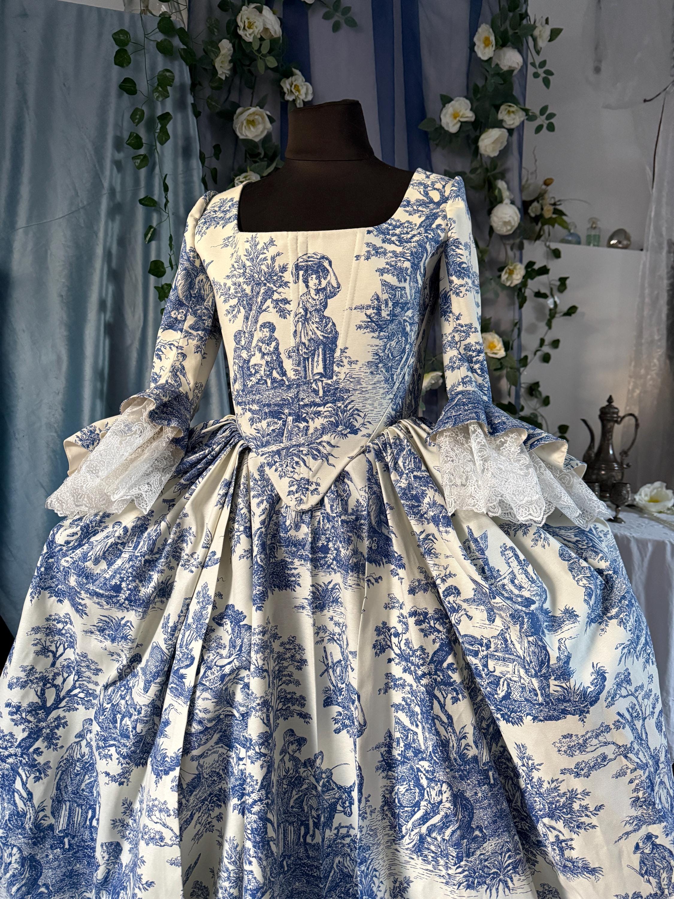 18th Century Style Gown: Robe À La Angles Inspired Dress, Built-in ...