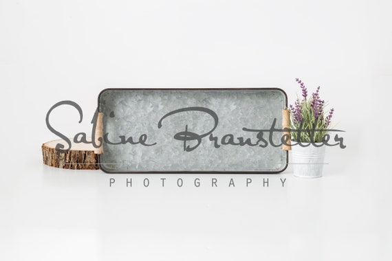 Styled Stock Photography My Farm Mockup File Galvanized Tray
