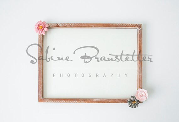 Styled Stock Photography Lola Mockup File Brown Wood Frame