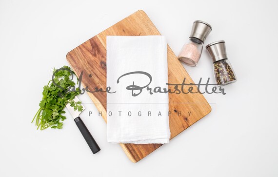 Styled Stock Photography Cilantro Mockup File White Flour Sack