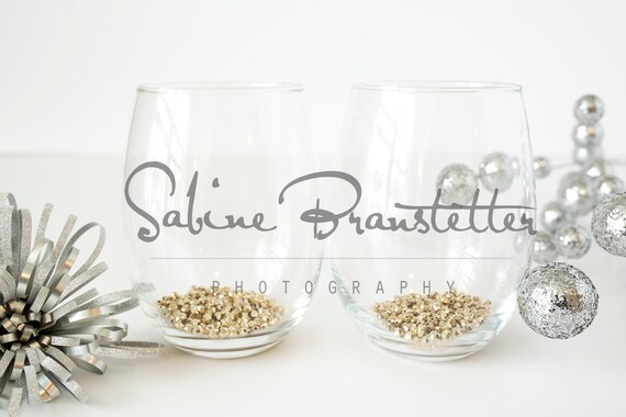 Styled Stock Photography A Toast Mockup File Two Stemless Styled Stock Photography A Toast Mockup File Two Stemless