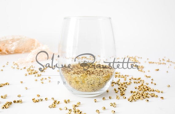 Styled Stock Photography Sparkle On Mockup File Stemless Wine