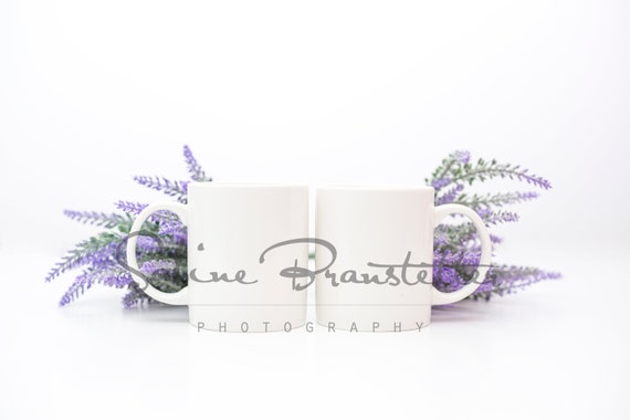 Styled Stock Photography Lavender Love Mockup File Two White