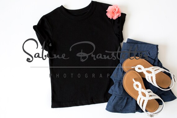 Styled Stock Photography Girly Girl Mockup File Black Toddler