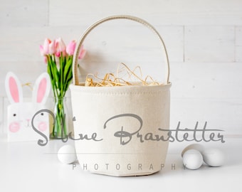 Styled Stock Photography "Egg Hunt", Mockup-Digital File, Burlap Easter Basket Mockup