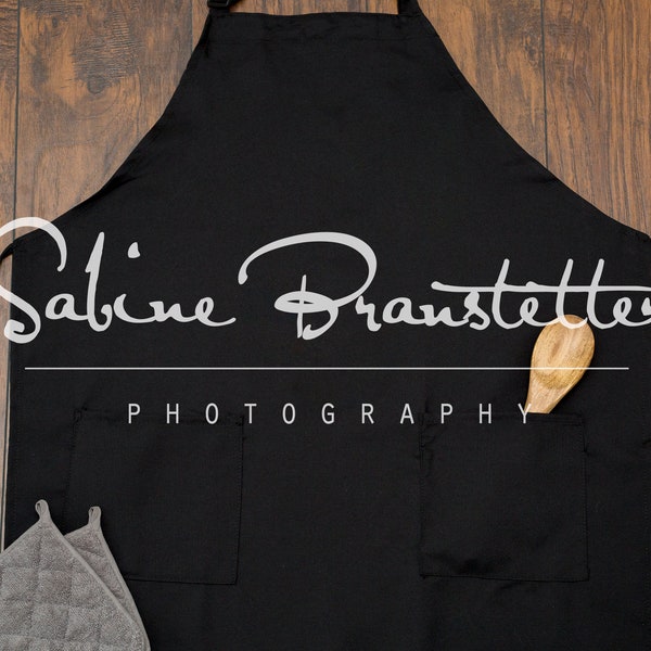 Styled Stock Photography "Chef", Mockup-Digital File, Black Apron Mockup