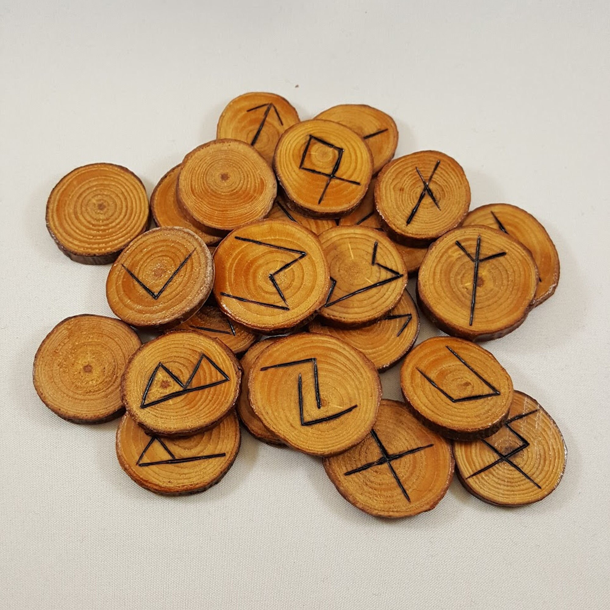 Wooden Runes Set with Carved Elder Furthark Alphabet Viking Etsy