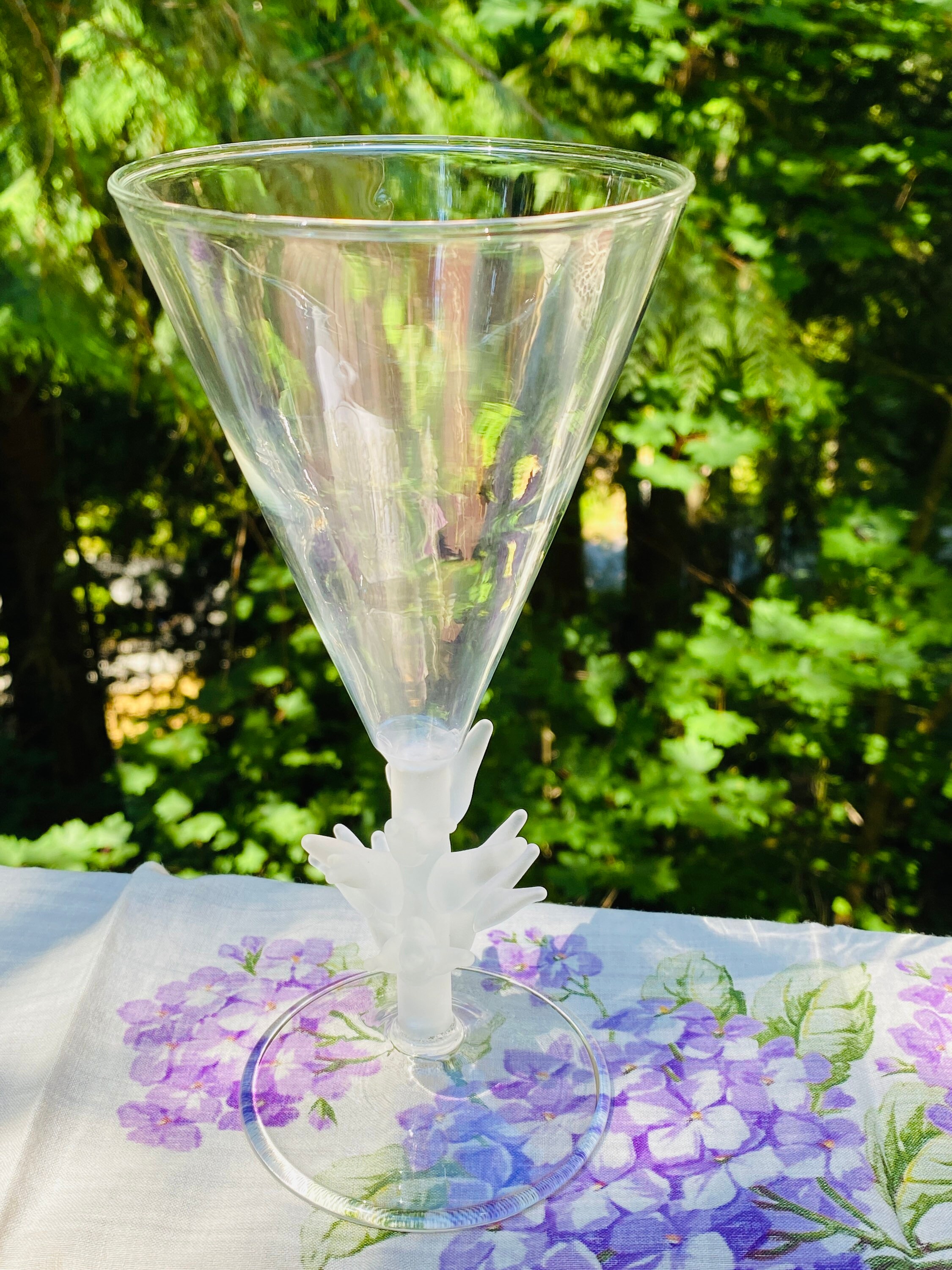 Hand Blown Wine Glasses With Sea Coral Stem Wine or Water Etsy