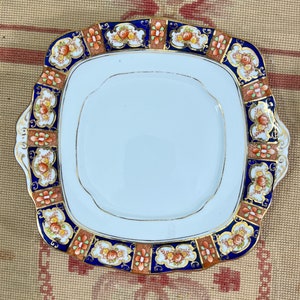 Royal Albert Crown China Square Serving Plate in the fabulous Imari Pattern 4913, Royal Albert Imari cake or serving plate