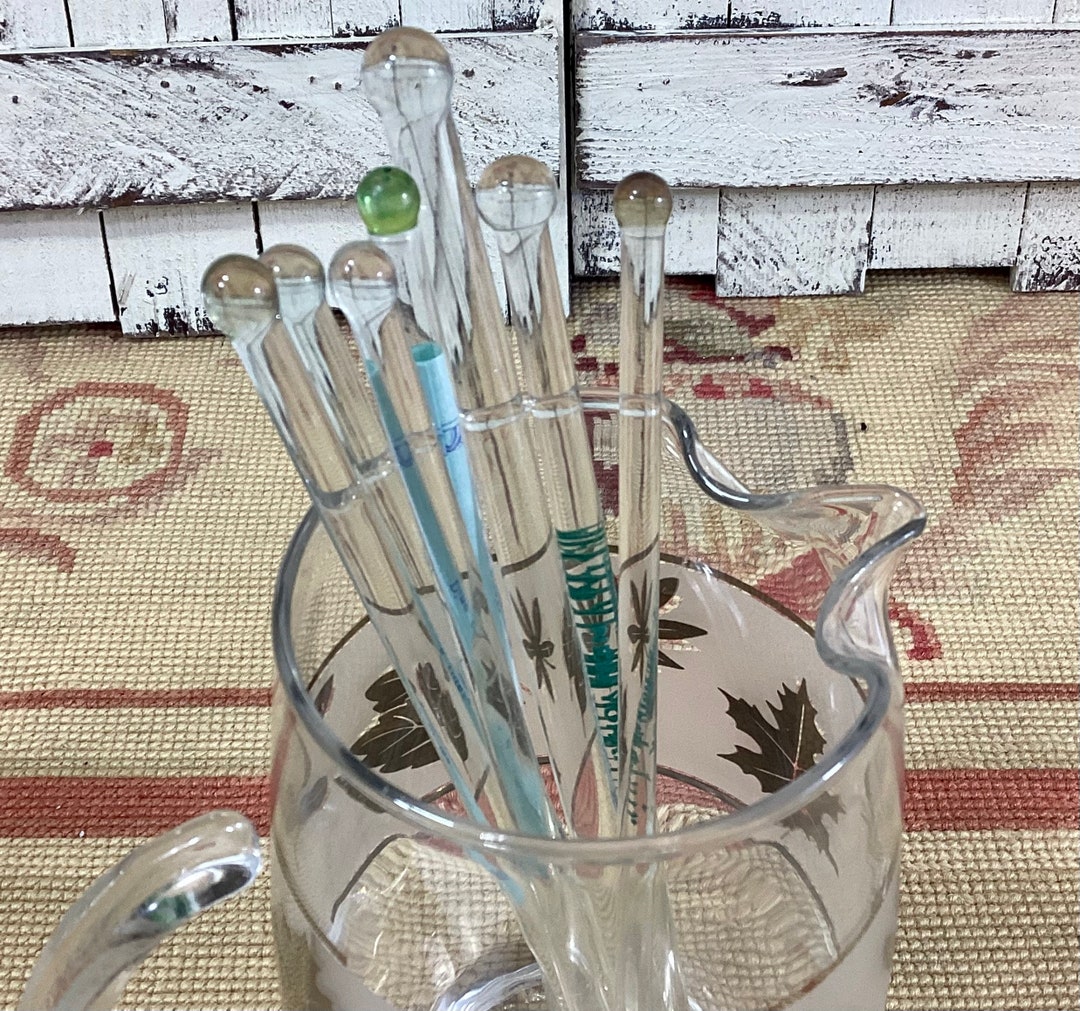 A Variety of Clear Glass Swizzle Sticks, Vintage From the Hotel