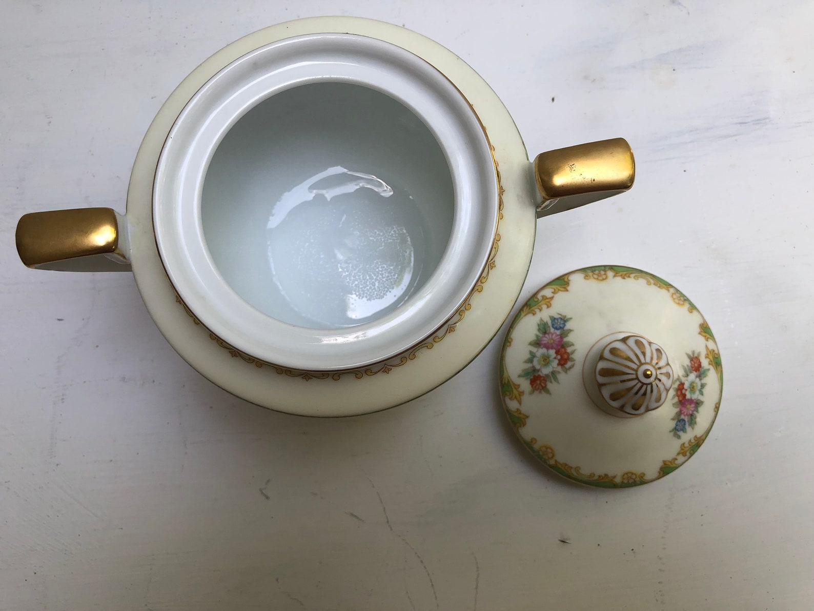 Noritake Vintage Porcelain Cream and Sugar Set in the Early Etsy