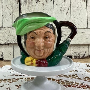 Royal Doulton character jug - toby mug - Sairey gamp - Sarah Gamp - small Charles Dickens character jug or creamer, made in England