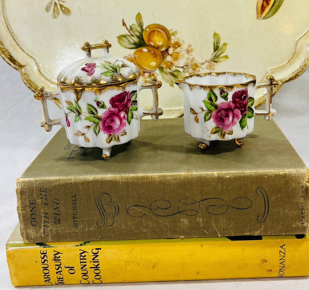 Vintage Cream and Sugar Set Japanese Porcelain Creamer and Etsy