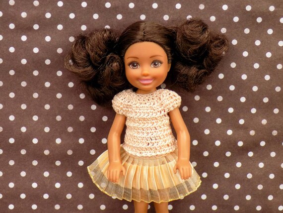 Barbie Chelsea Doll Clothes Top and Pleated Skirt. Doll | Etsy