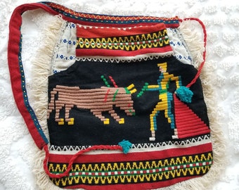 Stierenvechten Matador Geweven Taille Schort Diepe Zak Schort Ceremoniële Jurk Kostuumhoes