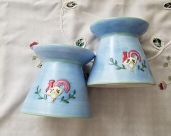 Rooster Candlebranders melts country kandelaar RUSS set van 2