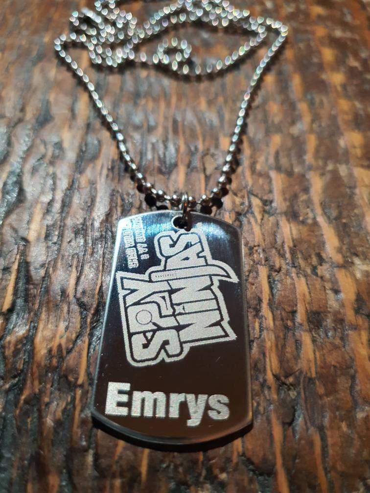 Personalised Spy Ninja dog tag.. Spy Ninja Decoder Chad wild | Etsy
