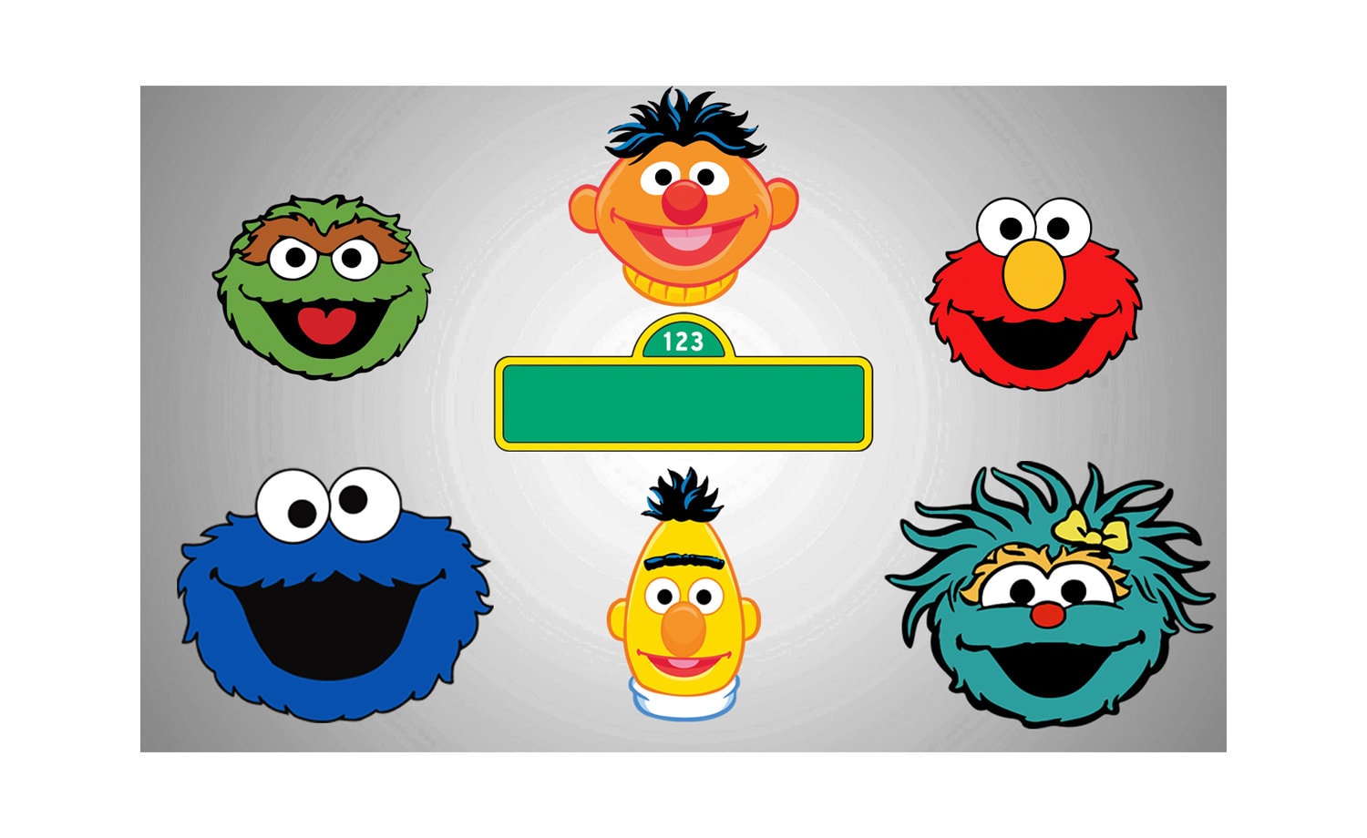  Sesame  Street  Heads Only Decals  Vinyl Decals  SVG file Etsy