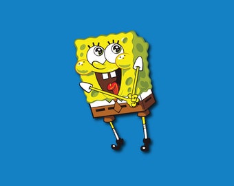 Spongebob Vector Clipart Print - svg - eps - png - ai - dxf - png - printable vector - cricut - cameo - silhouette - digital download