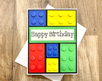 personalised 3d number brick birthday card made with lego paper paper party supplies jan takayama com
