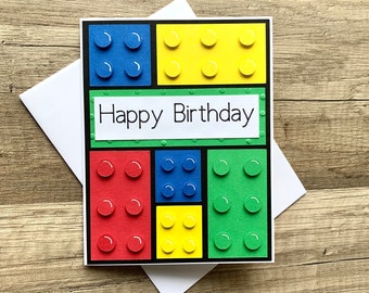 lego birthday card etsy canada
