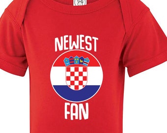 Croatia Bodysuit Add your Name and Number Infant Clothing  Newest Fan Bodysuit Soccer Baby Outfit Mameluco Infant Girls Boys T shirt - Tee