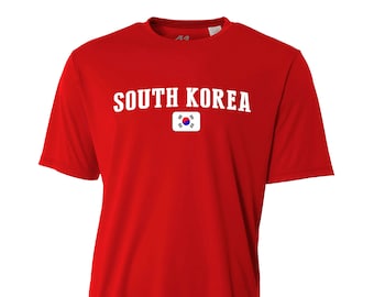 South Korea soccer jersey national team  Customized Name and Number for kids , men's and woman's polyester country flag logo  jersey tees
