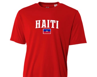 Haiti soccer jersey national team  Customized Name and Number for kids , men's and woman's polyester country flag logo  jersey tees