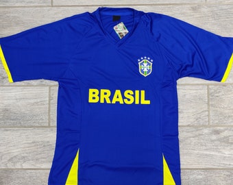Brazil Sports  Brasil Jersey logo Fan Country Pride Men's Customized Name and Number