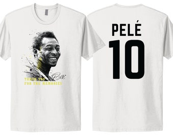Pele T-Shirt Football Legend Brazil Brasil National Team Soccer T-Shirt Unisex