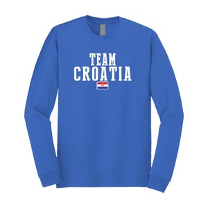 Croatia 2022 National Football Team Soccer Croatia Fan Long Sleeve T-Shirt Unisex for Mens