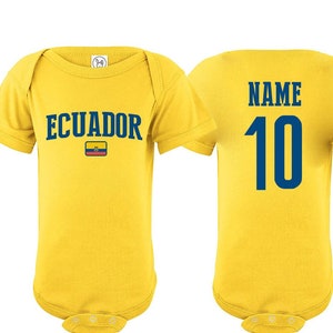 Ecuador Bodysuit Add your Name and Number Infant Clothing  Newest Fan Bodysuit Soccer Baby Outfit Mameluco Infant Girls Boys T shirt - Tee