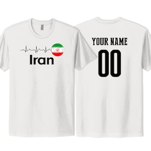 Iran T shirt Flag Logo National Team Football Female 2023 Custom Customized Sports Name Number