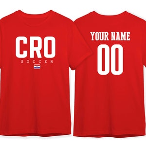 Croatia T shirt Flag Logo National Team Football World Cup 2022 Custom Customized Sports Name Number