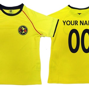 Youth Club America Jersey Soccer official licensed  T-Shirt  all sizes Kids  Personalized Your Name and Number Aguilas del America Mexico