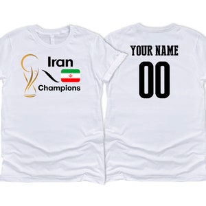 Iran National Country Team Sport Soccer T shirt Simple Flag Logo Football Female Womens 2023 Custom Name and Number Printed in USA