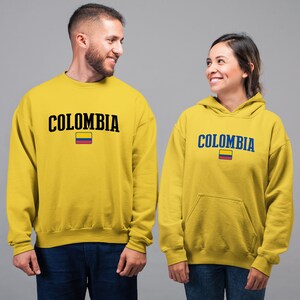 Colombia Shield Hoodie Sweatshirt - Adult & Youth Sizes - Colombia National Team Pride, Custom Hoodie Gift