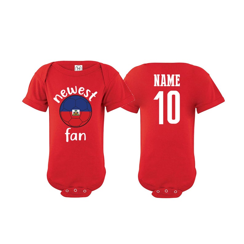 Tee National Team Haiti Bodysuit Add your Name and Number Infant Clothing Newest Fan Bodysuit Soccer Baby Outfit Girls Boys T shirt