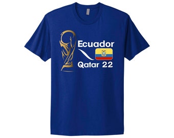 Ecuador National Football Team Soccer Ecuador Fan T-Shirt Add Custom Name and Number