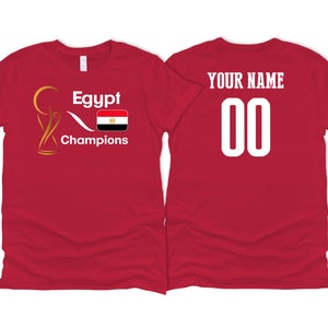 Egypt National Country Team Sport Soccer T shirt Simple Flag Logo Football Female Womens 2023 Custom Name and Number Printed in USA