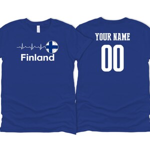 Finland National Team T shirt Unisex for Womens Soccer Flag Logo Football  Custom Customized Sports Name Number