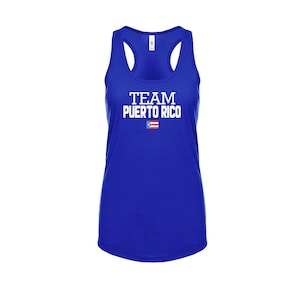 Puerto Rico Team Tank top shirts Women Lady  100% cotton tee Any Sports  National Team Soccer Puerto Rican Baseball