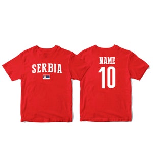 Serbia Sports T-shirt Fan tee  Country Pride Men&#39;s and Kids Youth  Customized Name and Number