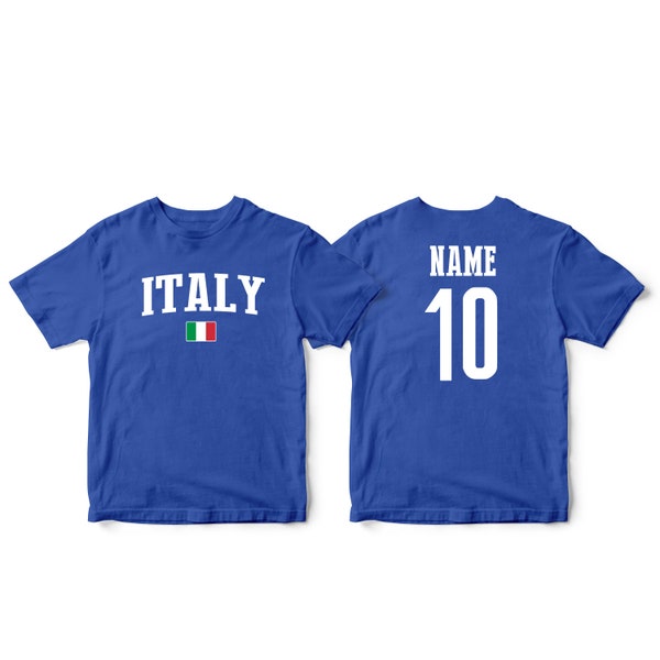 Italy Sports Italia T-shirt Fan tee  Country Pride Men's and Kids Youth  Customized Name and Number