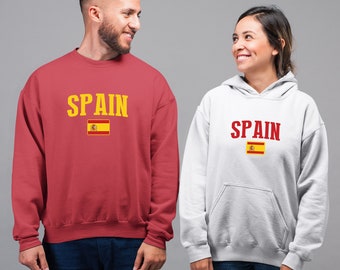 España Shield Hoodie Sweatshirt - Adult & Youth Sizes - Spain National Team Pride, Custom Hoodie Gift