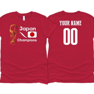 Japan National Team Spirit T shirt Unisex for Womens Soccer Football Flag Logo Design Customizable Sports Name Number