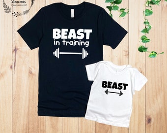 Beast Shirts Daddy and Me Shirts Father Son Matching Shirts, daddy and me shirts, Dad and Baby Matching Shirt, dads matching gift