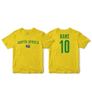 South Africa Sports T-shirt Fan tee  Country Pride Men's and Kids Youth  Customized Name and Number